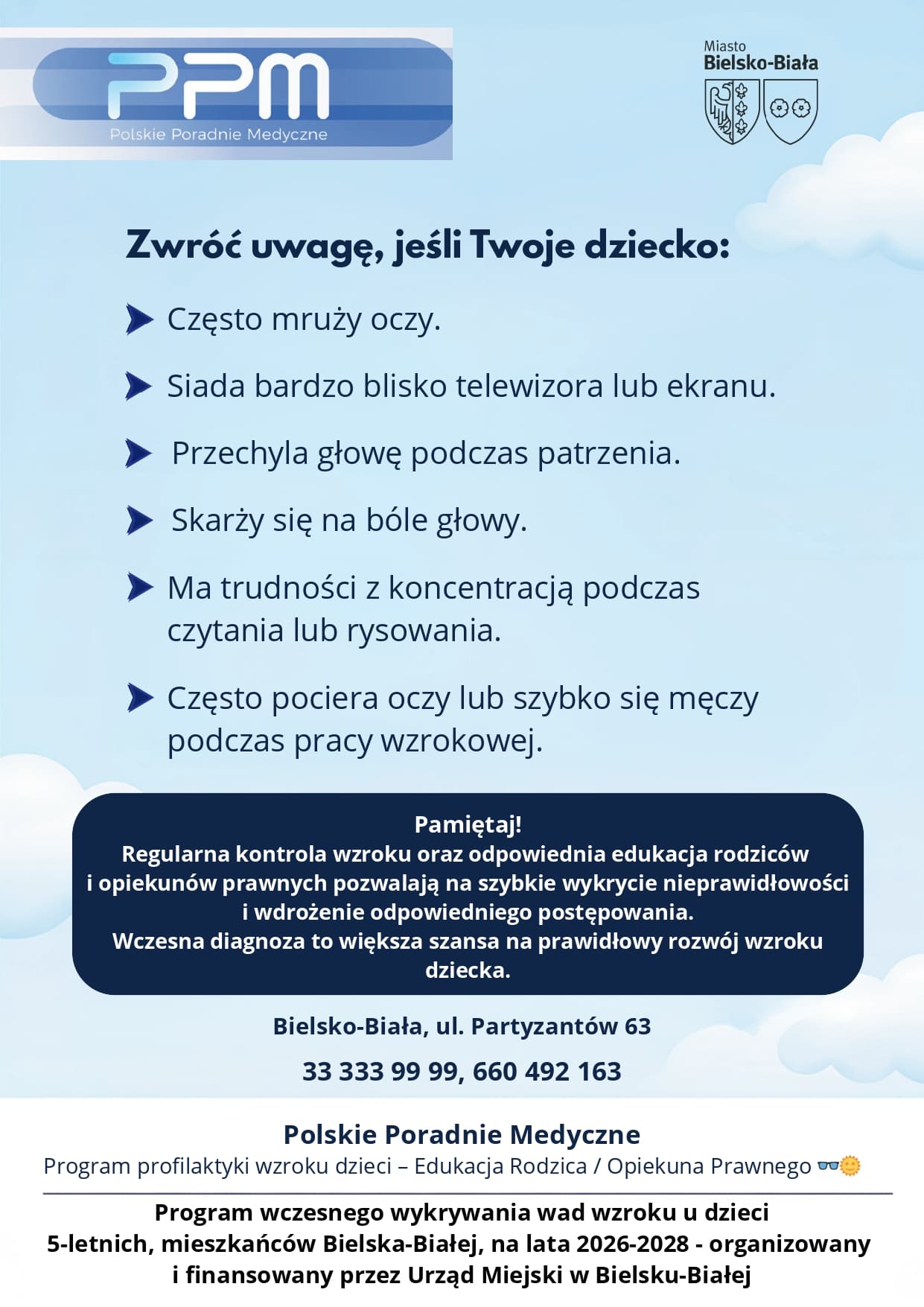 Ulotka edukacyjna programu wykrywania wad wzroku u dzieci - strona 2